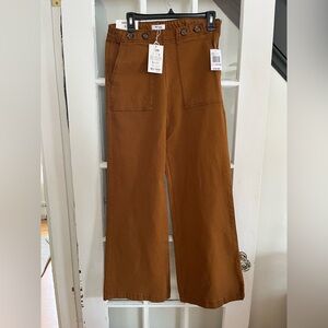 Kenzie Brown Wide-Leg Pants- new with tags
